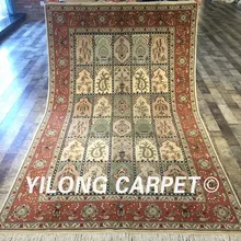 Yilong 5'x8' четыре сезона ручной работы персидский ковер изысканный Шелковый шерстяной ковер(WY2037S5x8