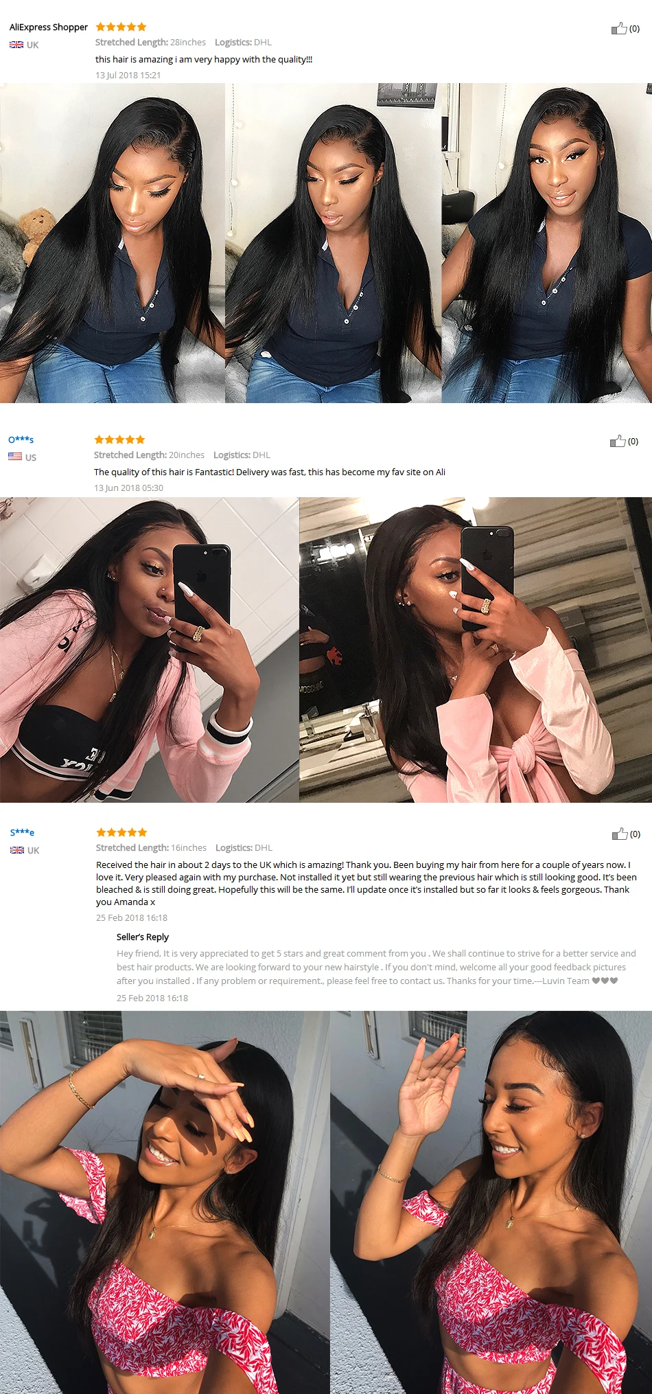 High Quality Apliques e perucas