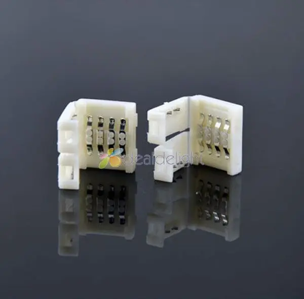 

Free Shipping! 20pcs 10mm Strip to Strip 4 PIN PCB Connector for 5050 RGB LED Strip No Welding Easy to install