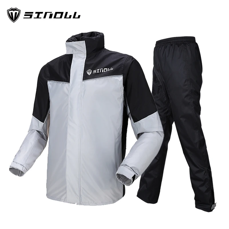 

Outdoor Waterproof Raincoat Men Motorcycle Pants Suit Adult Raincoat with Pants Men Motorcycle Riding Rain Jacket Rainwear R6251