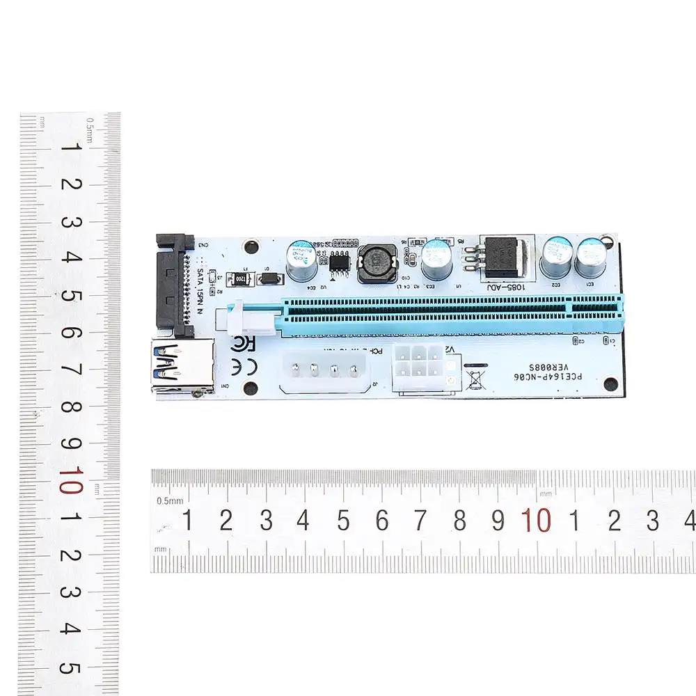 LEORY 1 шт. USB3.0 PCI-E 1 x до 16 x SATA+ 4P+ 6P УДЛИНИТЕЛЬ Riser Card адаптер кабель питания шахтерские схемы