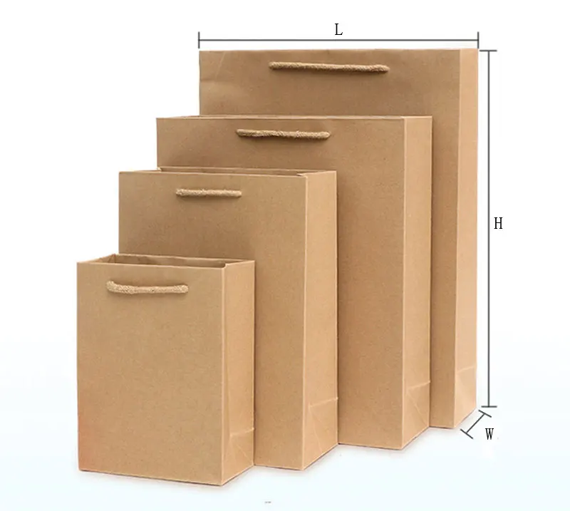 

20 Pieces No Printing Brown paper bag Shopping Bags Size 150 x 200 x 75 mm