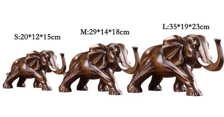 Статуэтка слона из Смолы миниатюрный декор сада современная статуя дома скульптура ремесло Офис Гостиная украшения фэн-шуй