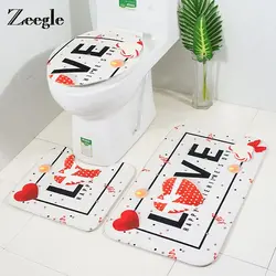 Zeegle коврики для ванной комнаты Сердце Декор ванная комната ковер абсорбирующий туалет коврик для ванной комнаты Нескользящие Коврики для