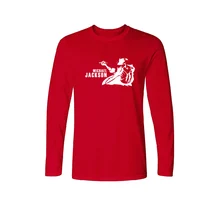 2017 Fashion Brand Clothing Michael Jackson Printed T-Shirt Men Long Sleeve Casual Rock Hip Hop Tops Tee Homme Fitness Camisetas