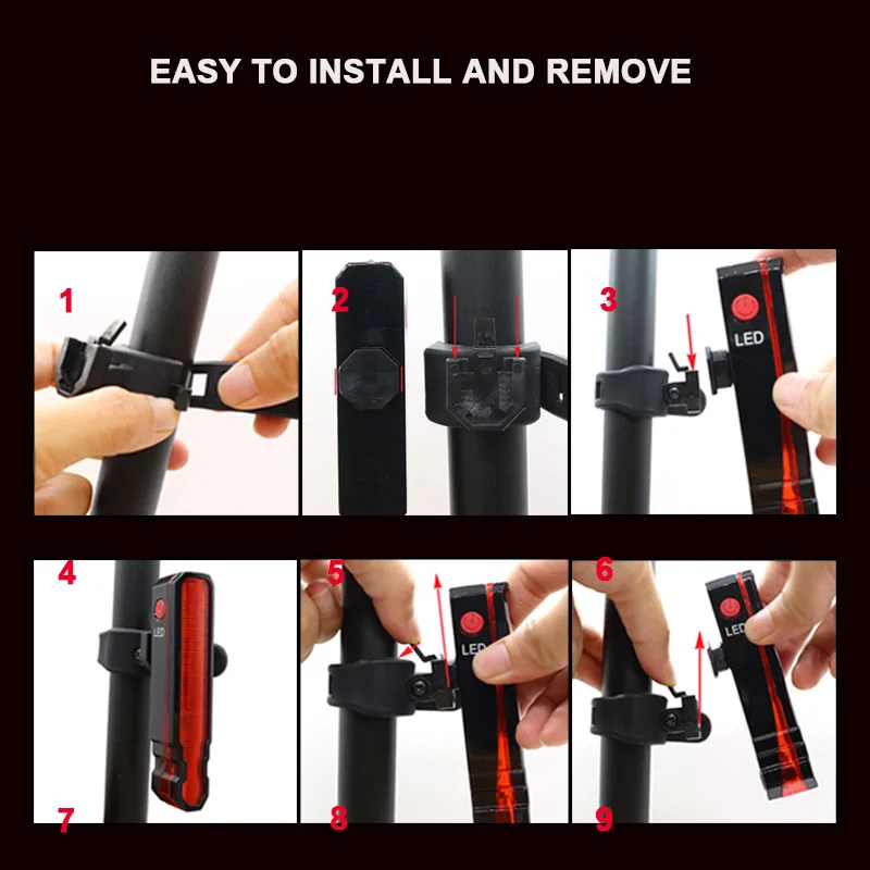 Discount FTW Bike Tail Light Laser USB Rechargeable Bicycle Rear Back Light Powerful Waterproof for Night Cycling safety LED Lamp TL2291 5