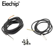 DS18B20 Температурный датчик 1 м/2 M DS18B20 водонепроницаемый микросхема для arduino датчики 18B20 датчика Холла diy электронные компоненты комплект