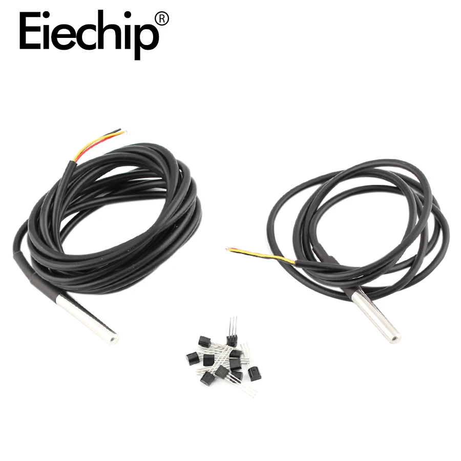 

DS18B20 temperature sensor 1M/2M DS18B20 waterproof IC Chip for arduino sensors 18B20 hall sensor diy electronic components kit