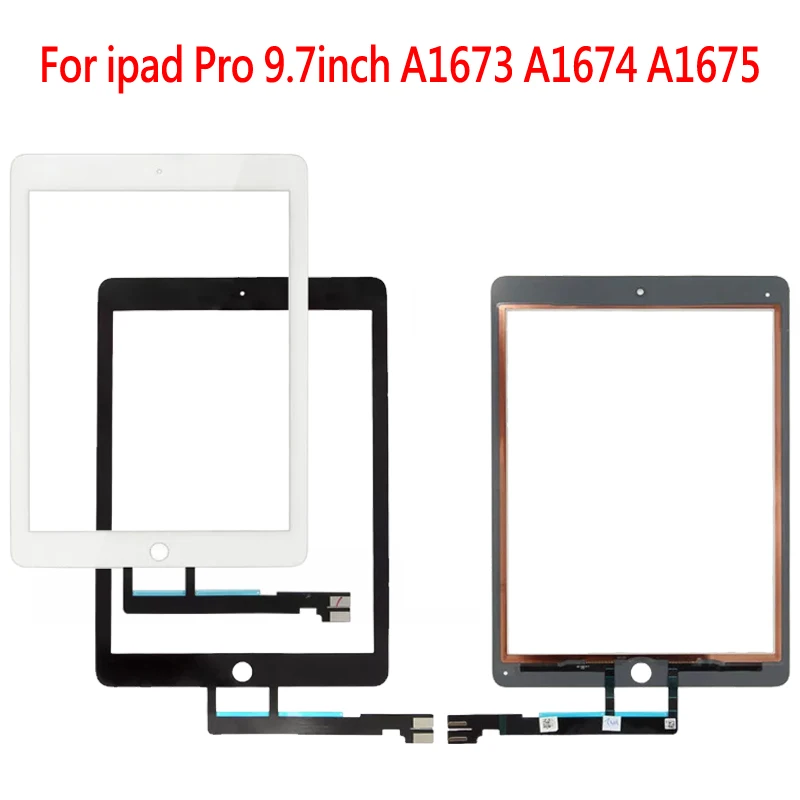 

5 Pcs New (Tested) For iPad Pro 9.7 (2016 Version) A1673 A1674 A1675 Touch Screen Digitizer Outer Glass Panel Replacement