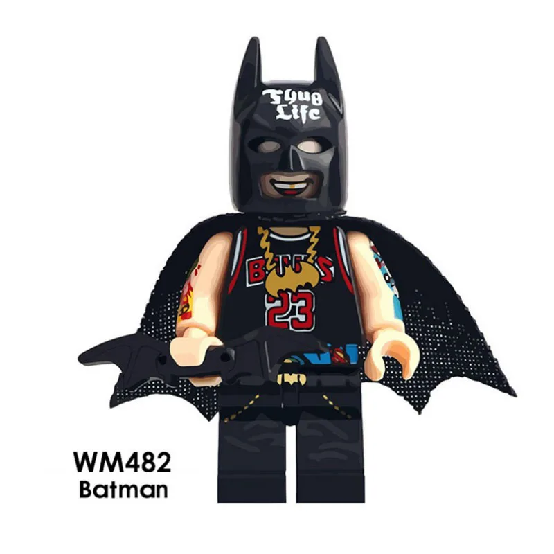 

Single Sale Super Heroes Star Wars 482 hip hop batman Mini Building Blocks Figure Bricks Toy kids gift Compatible Legoed Ninjaed