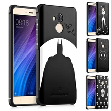 Люксовый Бренд телефон case Для Xiaomi Redmi 4 Pro силиконовый Защитный Batman cat медведь Череп шаблон для Redmi 4 задняя крышка shell