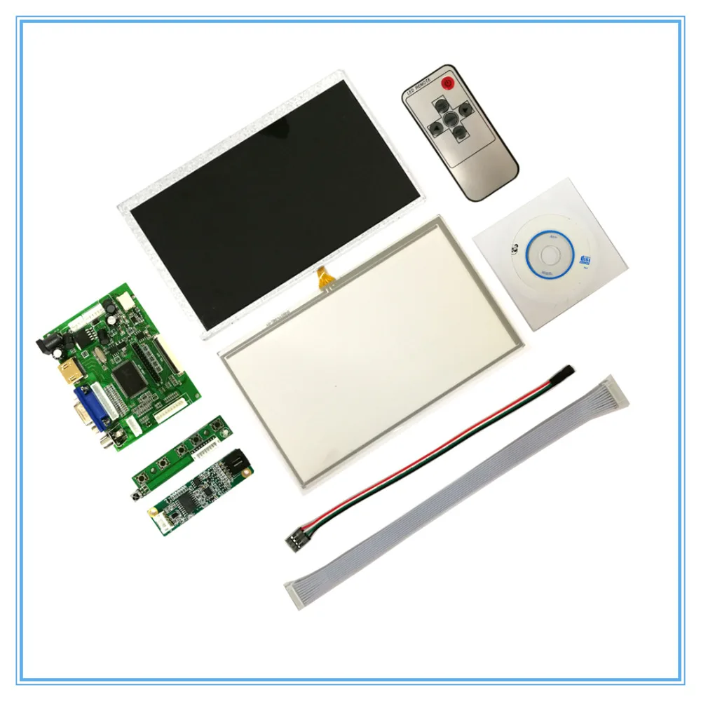 

7 inch LCD Touch Screen Display 1024x600 for Raspberry Pi 3+TFT Monitor AT070TN92 with Touch panel Kit HDMI VGA Driver Board