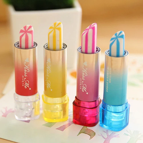 

Lovely Kids Children Child Lipstick Shaped Eraser Student Stationery Xmas Gift