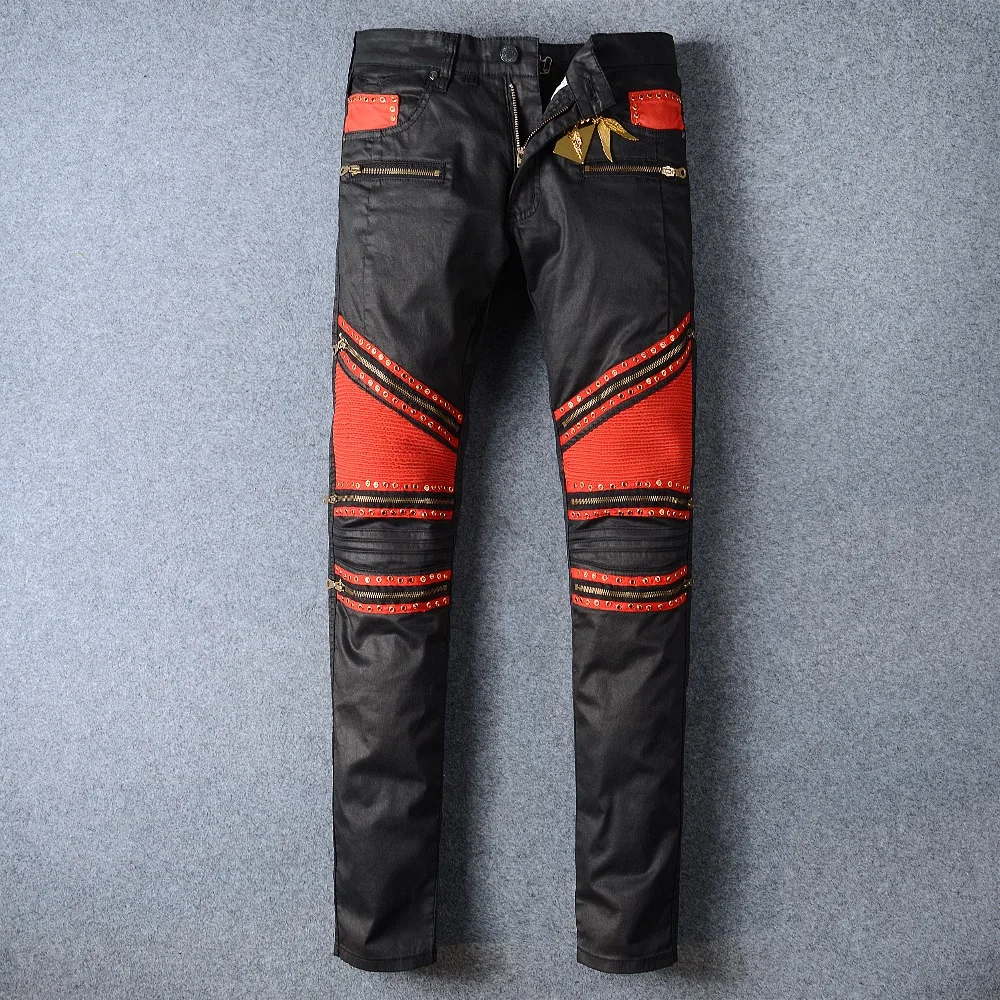 black jeans with zippers on legs