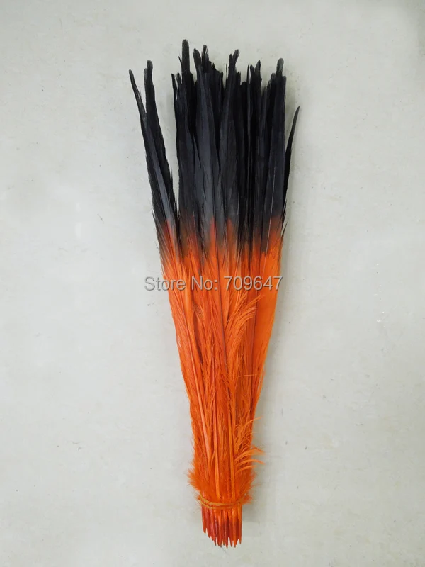 

Black+Orange Two Tone Ringneck Pheasant Tail Feathers,50Pieces/lot-40-45cm long Ombre Pheasant Tail Wholesale Feathers (bulk)