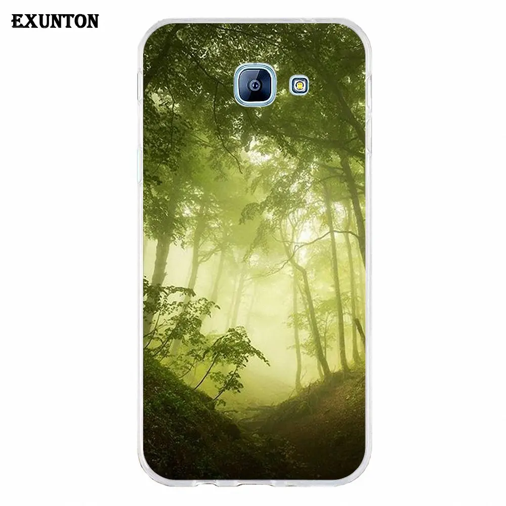Мягкий чехол с принтом для Xiaomi Redmi Mi Note 7 8 9 SE Pro Lite Go Play Mountain Mirror Green Wood