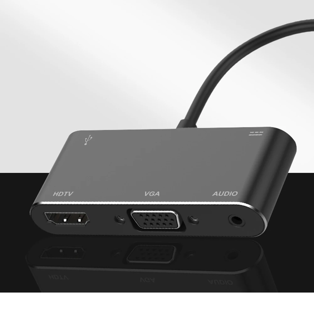 USB type-c адаптер HDMI VGA HDMI/VGA/аудио адаптер конвертер для Macbook samsung Ноутбук