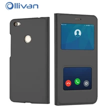 

OLLIVAN For Xiaomi Redmi 6 Pro A2 Lite Luxury Leather Cover Window Flip Smart View Phone Case For Xiomi Redmi S2 5 Plus 5A 6A Y1