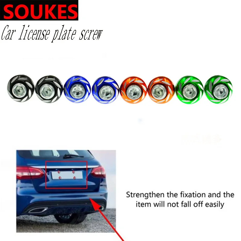 

12X Car Styling License Plate Nut bolt Screws Cover For Mitsubishi Lancer 10 ASX Pajero X Ford Focus 2 3 Fiesta Citroen C4 C5 C3