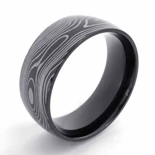 punk jewelry stainless steel ring simple slippy black circle with wooden grain men rings exaggerated engagement rings 20921 - Wood Wedding Rings For Men punk jewelry stainless steel ring simple slippy black circle with wooden grain men rings exaggerated engagement rings 20921 - Wood Wedding Rings For Men