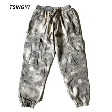 Tsingyi осенние камуфляжные брюки-карго с несколькими карманами в стиле хип-хоп, камуфляжные мужские повседневные брюки для пробежек, мужские брюки