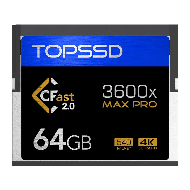 

TOPSSD CFast 2.0 3600X MAX PRO 64GB Memory Card 64GB 540mb/s