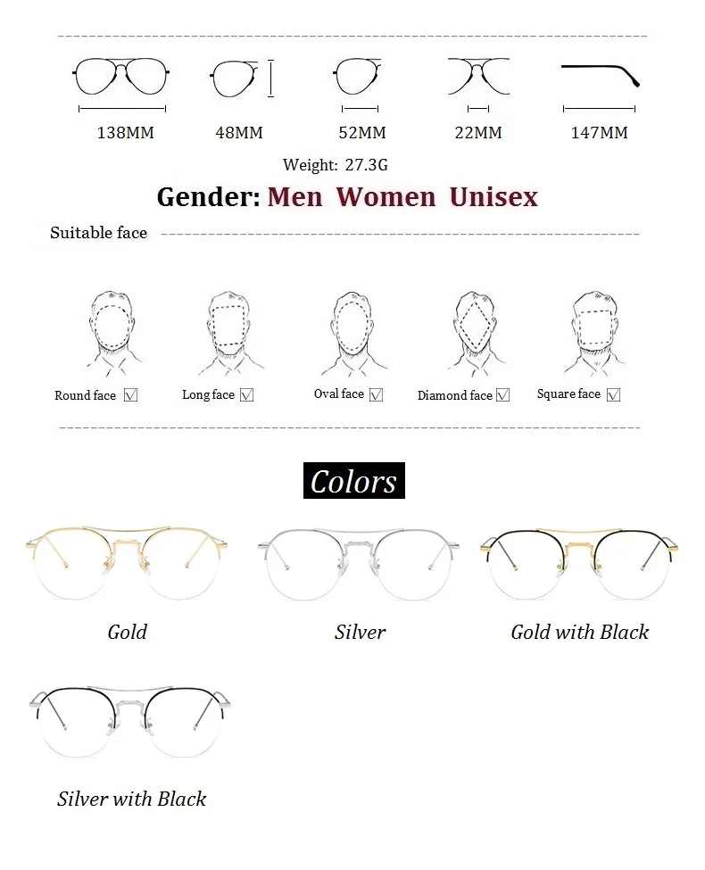 Новые солнечные очки с полуободковой Винтаж очки Для мужчин Для женщин унисекс Модные оптические очки оправа для миопии очки кадр очки ретро