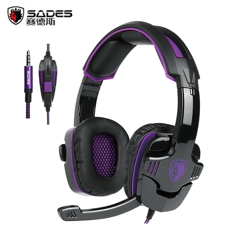 

Sades SA930 Gaming Headphone 3.5mm Wired Computer Stereo Headset casque with Microhpone Mic for PC Mobile Phone Game Gamer