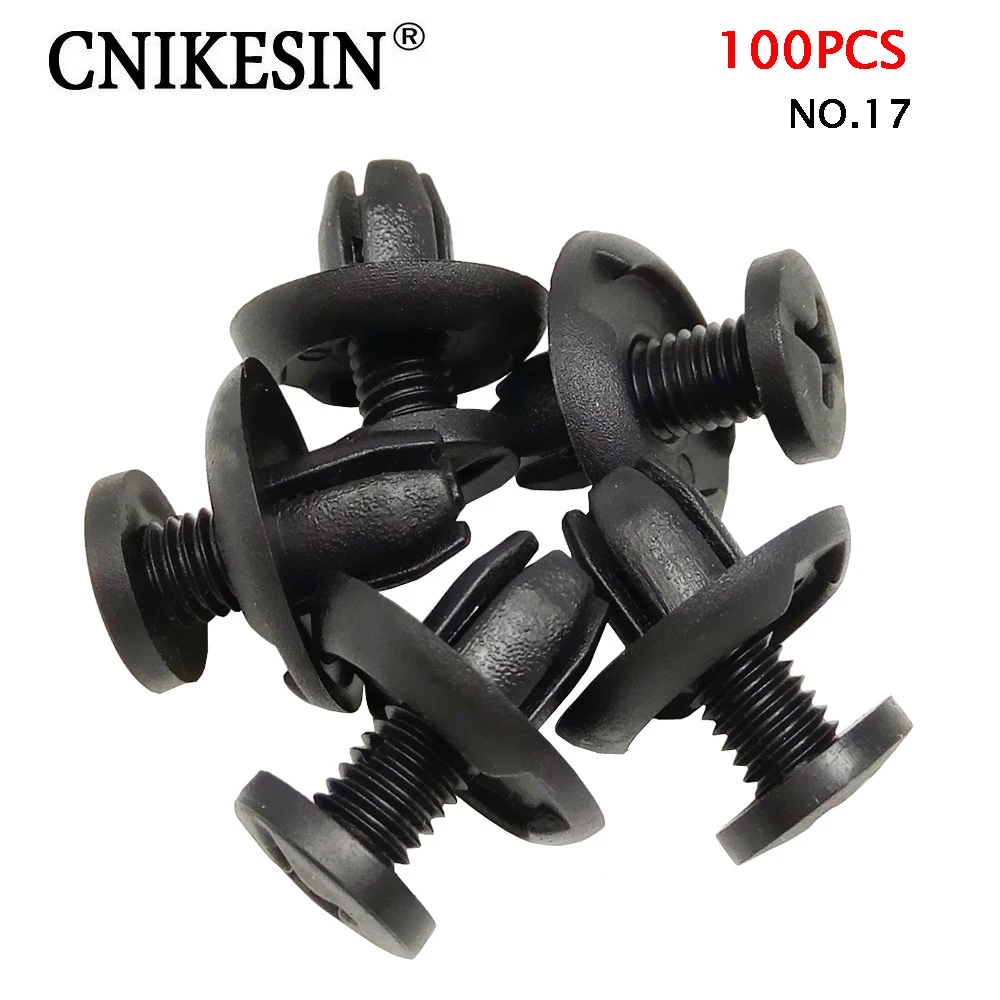 CNIKESIN 100PCS 8mm Universal Automotive Screw Fasteners clamp Car