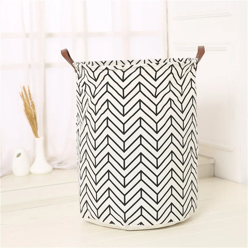 Laundry Baskets Storage Waterproof Canvas Sheets Laundry Clothes Laundry Toy Basket Storage Basket Folding Storage Box #4A29 (14)