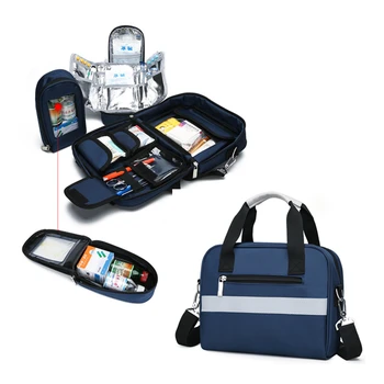 First Aid Bag Emergency Kit Medical Insulation Refrigerated Storage Travel Camping Survival Tactical Kits Empty Bags survival red waterproof 2l first aid bag emergency kits empty travel dry bag rafting camping kayaking portable medical bag