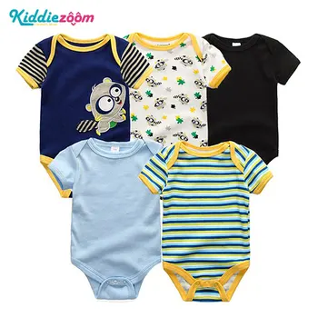 

Baby Boy Bodysuits 5PCS/LOT Unicorn Clothes 3 6 9 12Months Newborn pudcoco flutter sleeve bodysuit infants and toddler clothing