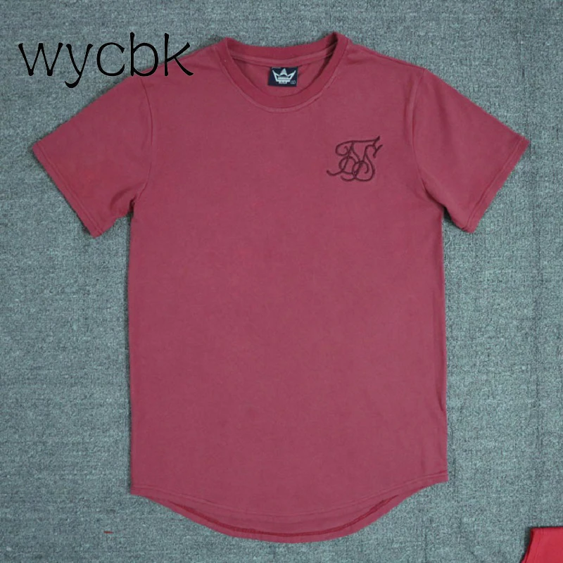 

wycbk New streetwear Men Extended kanye West T-shirt Cotton Swag Mens T shirts solid Hip Hop T shirt Men's Tees Top