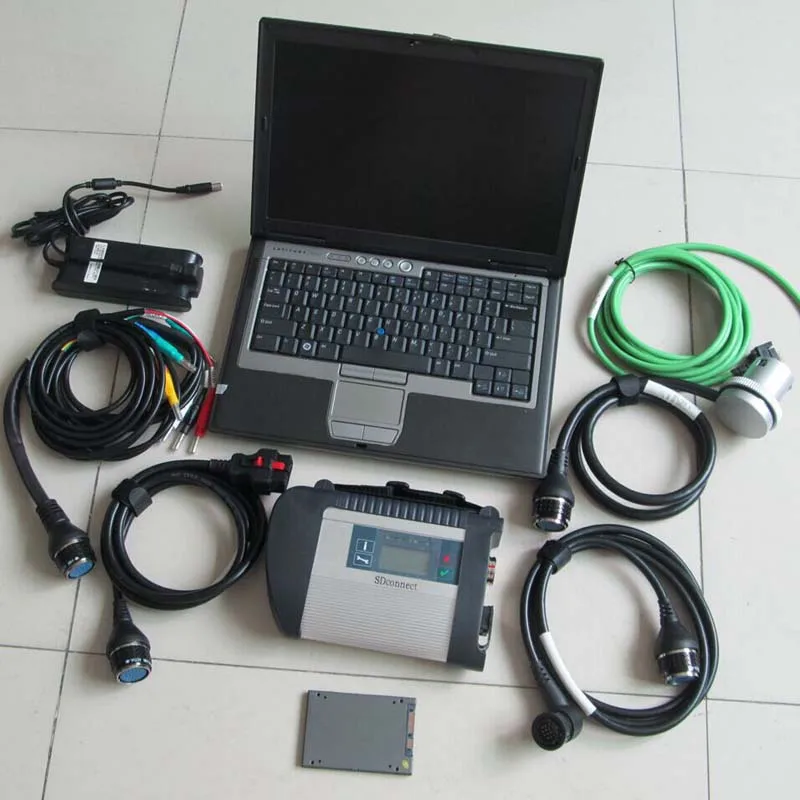 MB Star C5 SDConnect C4 с программным обеспечением 12/ и ноутбуком D630 профессиональная Автоматическая диагностика SD Подключение C5 Wi-Fi диагностический сканер - Цвет: SD C4-SSD-D630