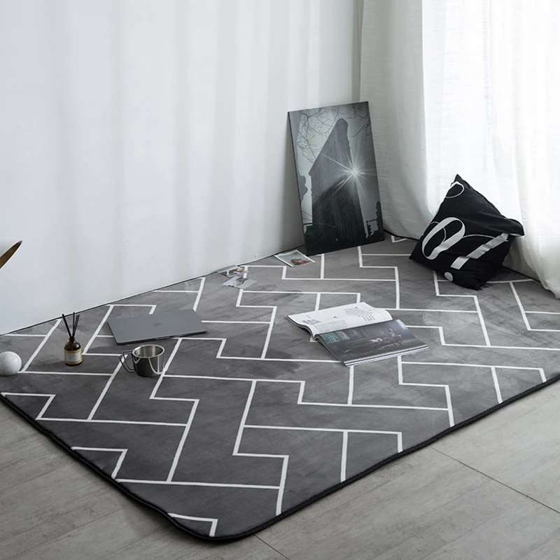 Ковер в скандинавском стиле, гостиная, спальня, противоскользящий ковер, диван, кофейная скатерти, ковер для учебы