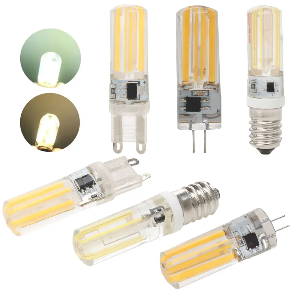 10 шт./лот затемняемый Мини G9 G4 E14 LED кукурузный свет COB 4 Вт 7 силиконовая лампа