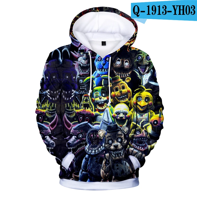 

Five Nights At Freddy'S Hoodie Oversized Moletom Winter Print Hoodie Hoody 3D Hoodies Men Hoodies 2019 Anime Hoodie Pullover