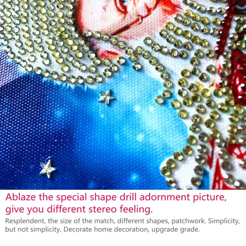 DIY алмазная живопись, частичная специальная форма, стразы, покрытые алмазами, Санта Клаус, предварительно напечатанный текстурированный холст, Набор для вышивки крестиком