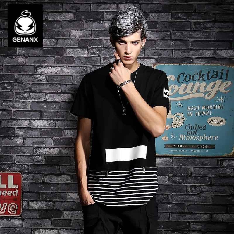 Genanx Brand Summer Youth Fashion Pure Cotton Short Sleeve