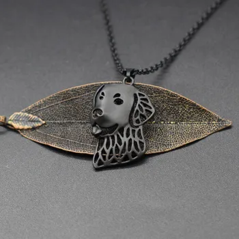 

4 Colors New Golden Retriever Charm Necklace Trendy Metal Dog Jewellery Golden Retriever Pendant Necklace Women