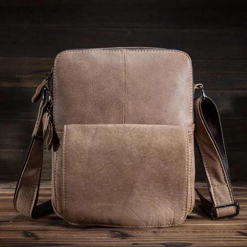 ALACCHNV new retro scrub soft leather shoulder bag vertical section leisure Messenger 6023 |