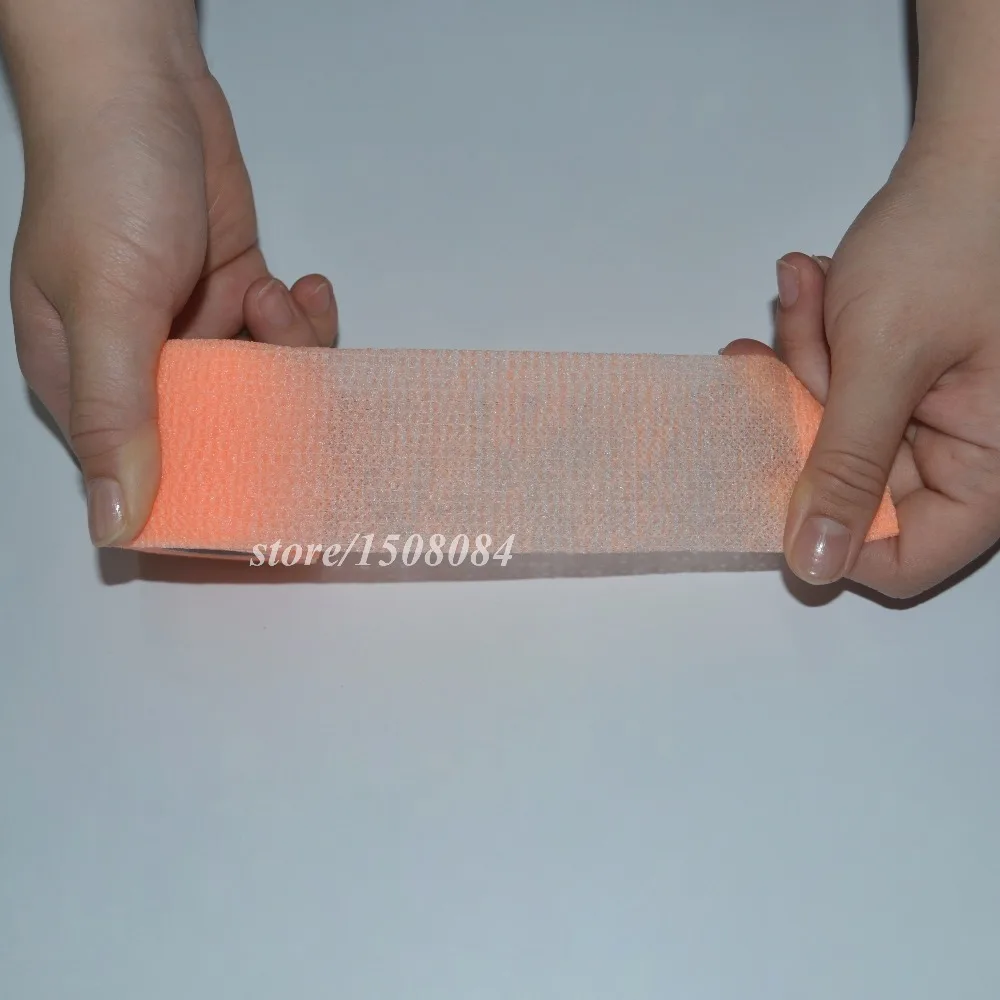 12 шт. 5 см x 4,5 м нетканый бинт самоклеющиеся эластичные клейкая лента клейкие ленты оранжевый