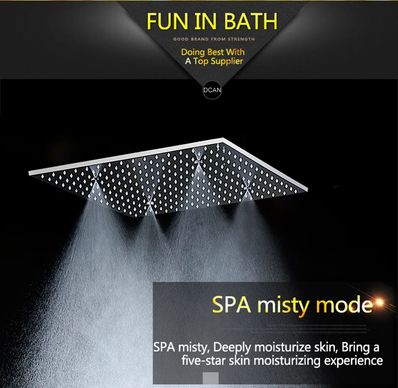 Bathroom  LED Shower Set 20 Embedded Box Ceiling Rain Shower Sets Rainfall 3 Jets Concealed SUS304 Panel Bath & Shower Faucets (7)