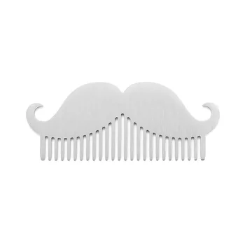 

Nordmyra Anti-Static Hair Man Metal Stainless Steel Moustache Credit Card Beard Comb