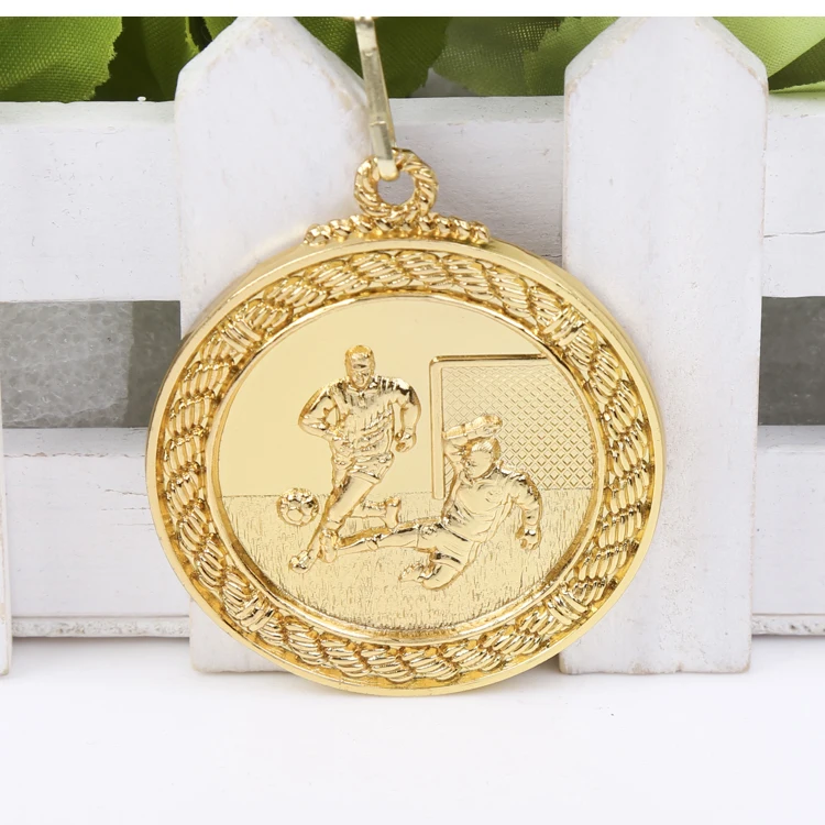 Football medal School Sports Medal Gold Silver Bronze Motion Honor Communication Ability/self-confidence Developing 5.0 cm | Дом и сад