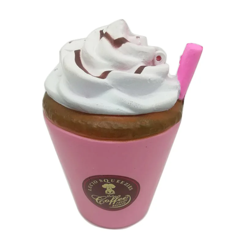 

Squishy slow rebound ice cream cup PU Simulation Cream Coffee cup Decompression Toys Autism Anti Stress Relief Toys