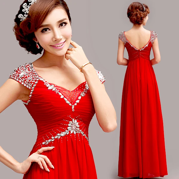 red maternity evening gown
