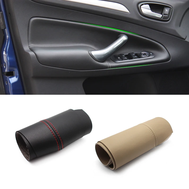 

For Ford Mondeo 2007 2008 2009 2010 2011 2012 Interior Microfiber Leather Door Handle Armrest Panel Cover Trim