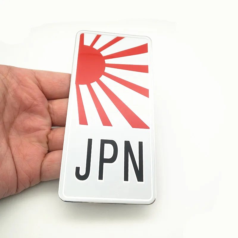 

FDIK 1pcs Car Styling Japan JPN Flag aluminum Waterproof Badge Sticker Decal For Nissan Honda Toyota Accessories