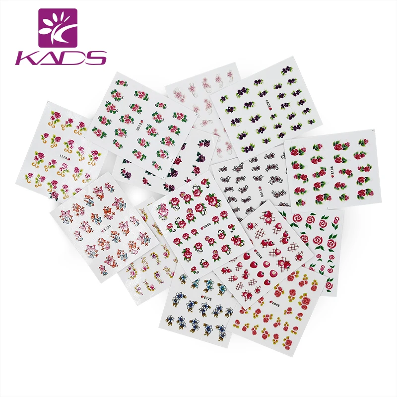 KADS Горячие Продажа 33 шт./компл. Передача Nail Art Наклейки 3D Вода Ногтей Полностью
